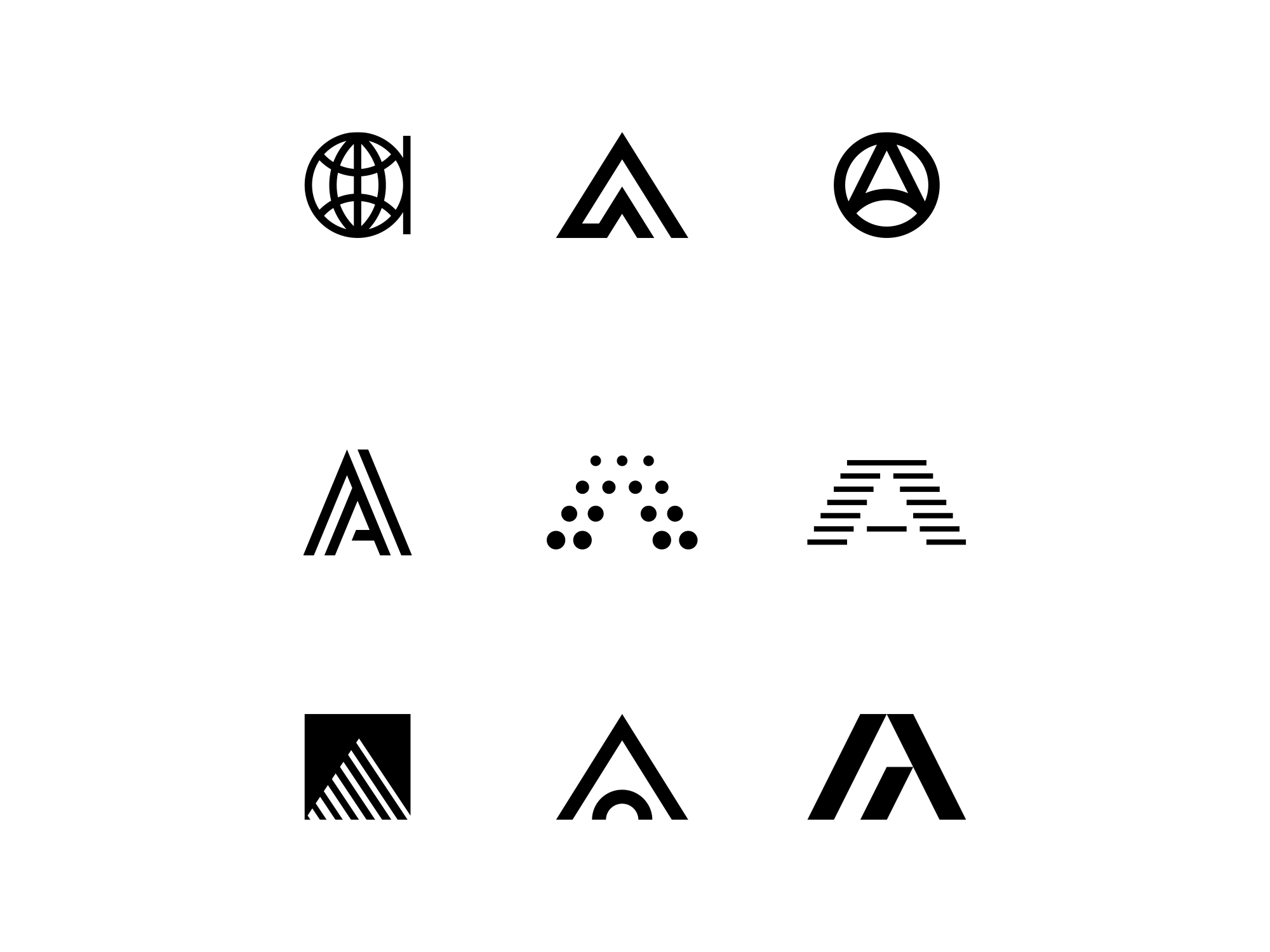 Atlas Logos atlas brand identity branding design graphic graphic design identity logo logo design logotype minimal visual identity