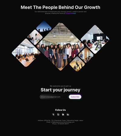 Swipe Connect Tech. Design Team UI Design collage concept dark theme design team designcommunity designinspo innovativedesign team uiux uxui