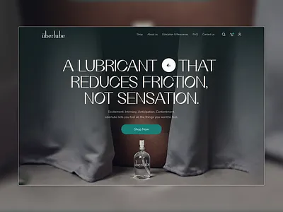 Uberlube - Hero Section Exploration hero section intimate lubricant ui design