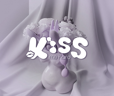 Création de logo - Kiss me hard branding designgraphique e commerce graphic design logo sextoys typography
