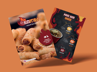 Création d'identité visuelle - Kinfried branding designgraphique flyer food graphic design logo typography