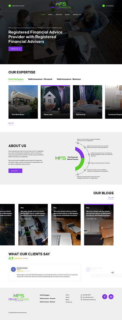 Hello Financial Services design graphic design landingpage design template ui ux design website website design