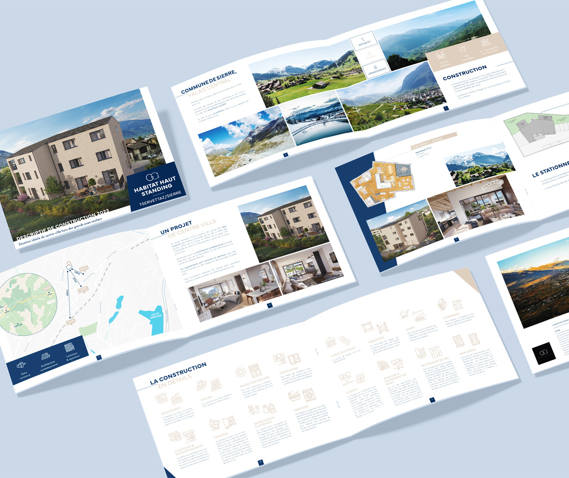 Création d'une plaquette de vente immobilière by Graphistess on Dribbble