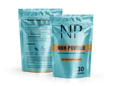 NMN Supplement Powder Pouch Design bags bottle design branding cbd packaging gummies bag labeldesign mylar bags packaging pouch protein powder supplement