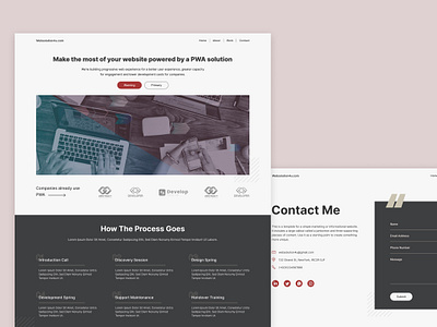 Development agency website design build website clean computer contact contact us design development graphic design header it landing page minimal pwa development services ui ui design web design web ui website design website development
