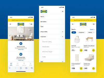 IKEA Website Redesign design furniture ikea landing page redesign ui ui design ux design website design