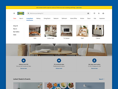 IKEA Website Redesign design furniture ikea landing page redesign ui ui design ux ux design website website design