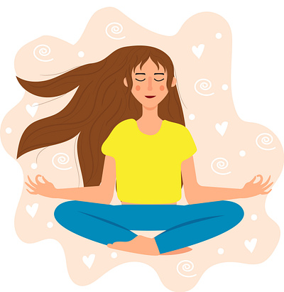 Yoga Flat Illustration illustration vector