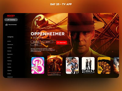 Daily UI | Day 25 | TV App 025