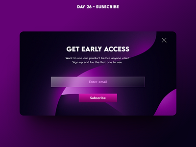 Daily UI | Day 26 | Subscribe 026