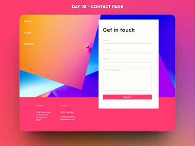 Daily UI | Day 28 | Contact Page 028