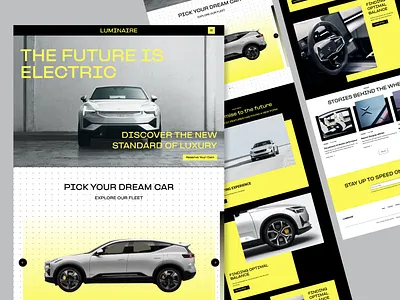 EV Website Design - 30 Minute Design Challenge branding branding design design design challenge graphic design ui web design web design inspo website