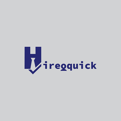 Hirequick logo branding design graphic design ui