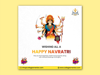 Navratri Post design graphic design illustration illustrator logo typography ui vector