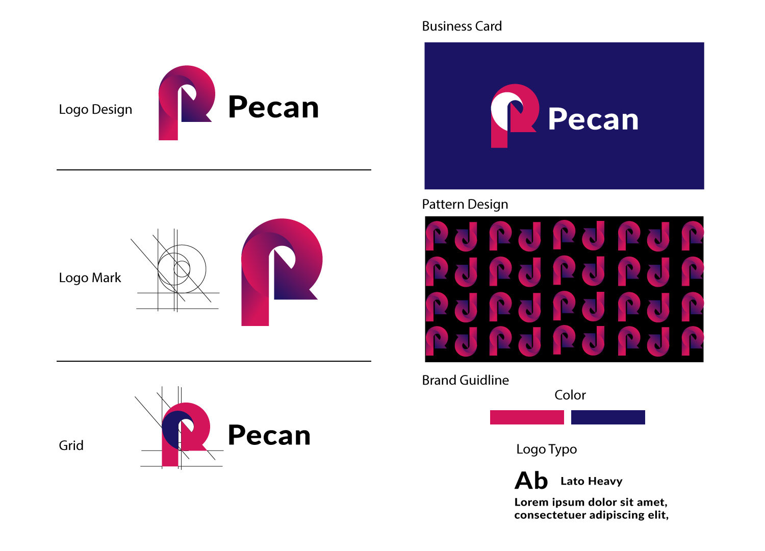 Concept : Pecan – Logo Design by Ocean Graphic on Dribbble