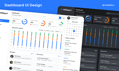 HRXpert HR Management Dashboard UI UX Design