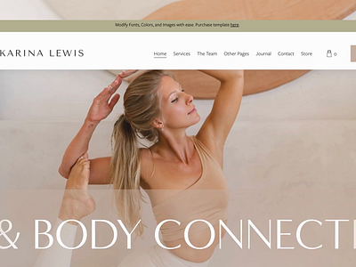 Yoga Website Template squarespace uiux design web design website template wellness blogging wellness website yoga template yoga website