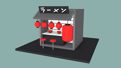 Ramen Shop 3d c4d cinema 4d lantern ramen shop