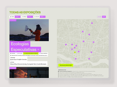 Bienal Fotografia do Porto 2023 Edition / Website/ Exhibitions branding design gallery graphic interactive interface map photography scroll typography web