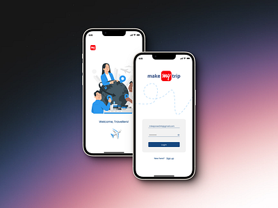 Onboarding for makeMyTrip animation figma makemytrip onboarding ui ux