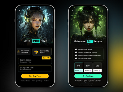 Premium ai ai art design discover premium work graphic design in app purchase in app purchase ui premium premium app premium app screen premium card premium membership screen premium screen premium ui premium work purchase app purhcase screen subsciption screen subscription screen ui ui