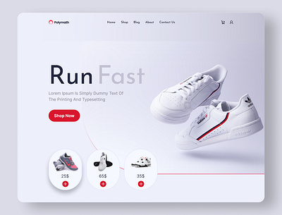 Shoes Store Header UI | Shoes Ecommerce Website adidas colorful web ecommerce fashion header nike shoe nike shoes shoe shopify store shoe website shoes shoes store shoes store landing page shoes web design sneaker store sneakers ui design ui ux web design web header website design