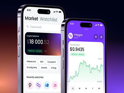 Crypto Wallet Mobile iOS App app design blockchain crypto crypto wallet defi finance ios mobile app mobile ui ux
