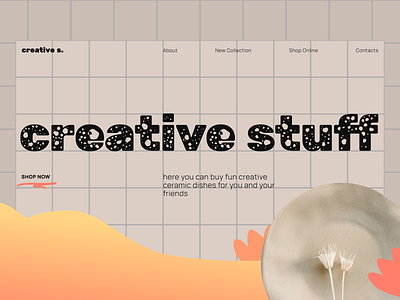 Creative stuff shop main screen branding ceramic concept creative design graphic design interface online store ui ux we webdesign