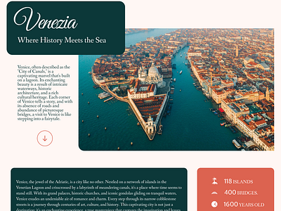 Venezia - Where history meets the Sea deesign history ui venezia venice web design