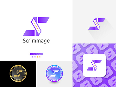 Scrimmage - Modern logo - Brand Identity app logo best logo brand identity branding business logo company logo creative logo crypto logo logo logo design logo ideas logodesigner minimal minimalist logo modern logo s letter logo tech logo technology logo unique logo versatile logo