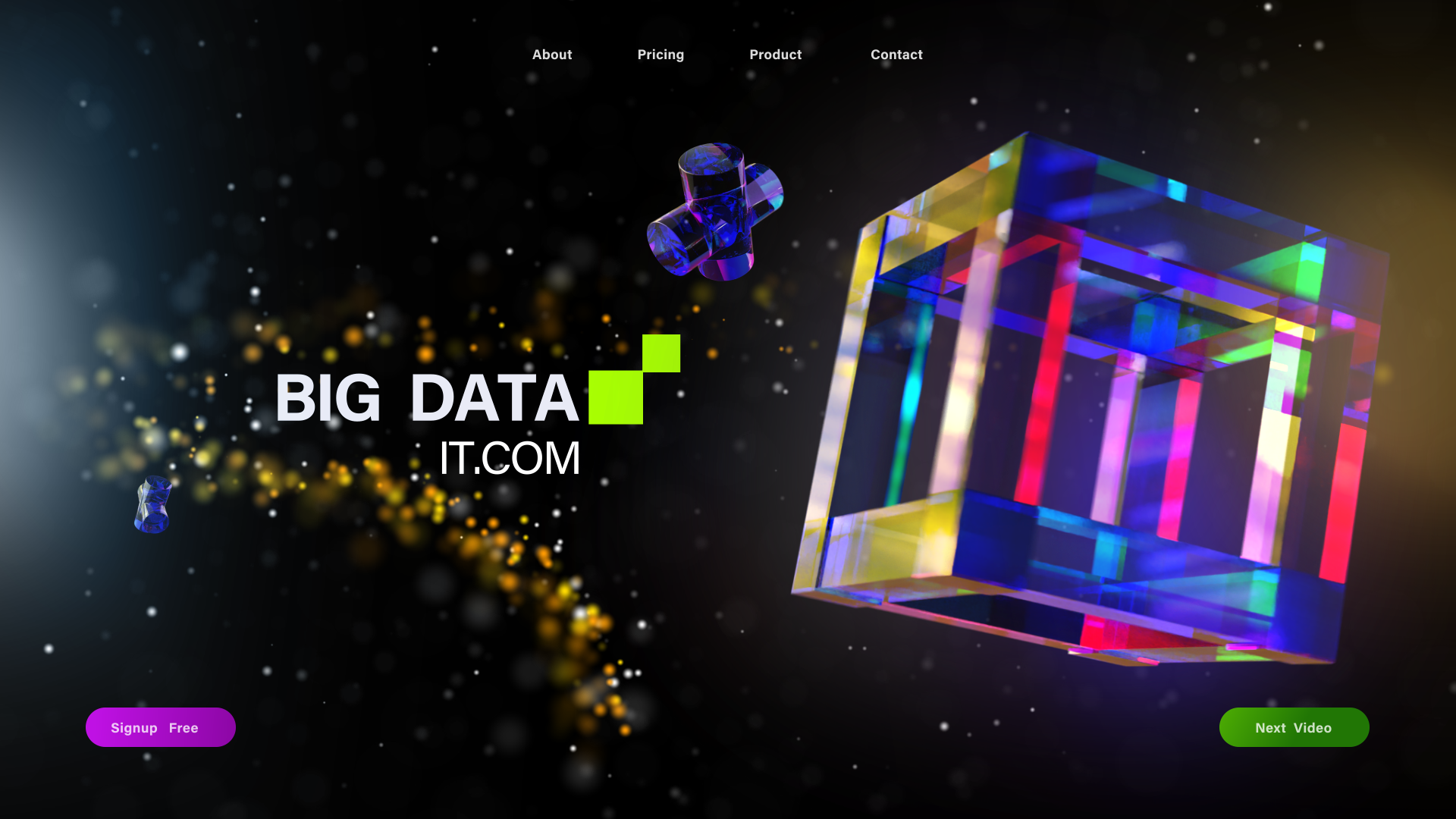 IT visualisation concept 3d design illustration ui web