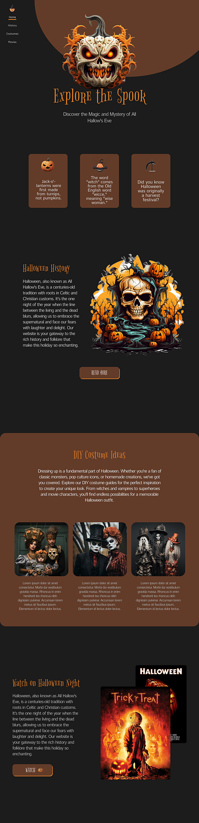 Halloween - Explore the Spook 🎃 halloween spooky ui web design