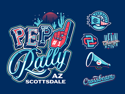PEP Rally graphic design illustration typography vector