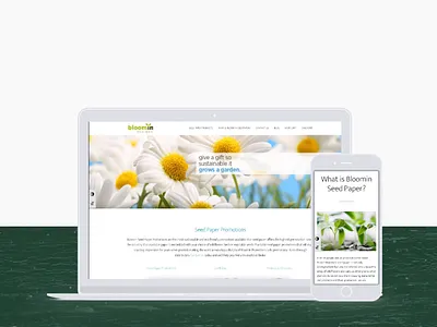 Bloomin Seed Paper ecommerce graphic design ux design