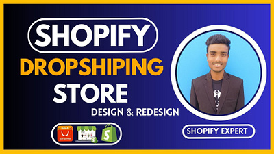 I will create shopify store design or shopify dropshipping, shop ads ecpert design dropdhippping website droppshoping store dropshipping store dropshippingstore facebook ads instagram ds marketerbabu one product store shopify shopify store design shopify store website shopifystore