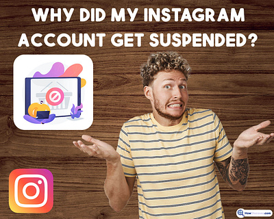 Why Did My Instagram Account Get Suspended? design graphic design howdiscover howdiscover.com illustration image design instagram instagram problem photoshop