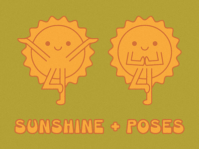 Sunshine + Poses Yoga branding character design illustration kids yoga mascot mascot design visual identity yoga yoga business yoga pose yoga teacher