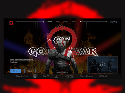GOD OF WAR figma gaming godofwar graphic design ui uiux ux webdesign
