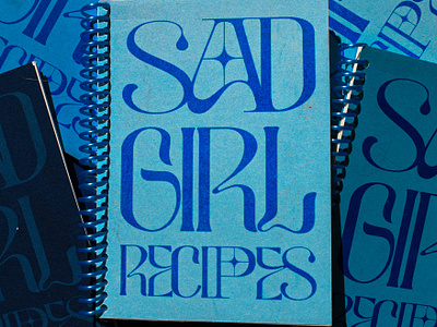 Sad Girl Recipes book design graphic design print risograph typography