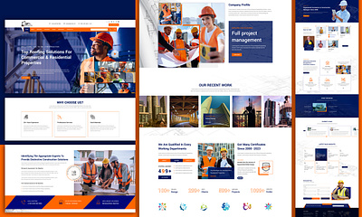 Construction Multi Page Website Design construction figma design ui ux xd design