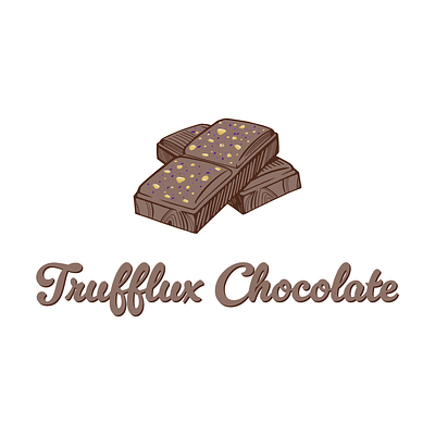 Trufflux Chocolate branding design flat graphic design illustration logo minimal typography ui vector