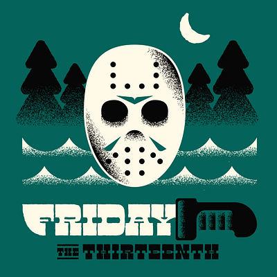 Friday the 13th autumn branding character design fall flat graphic design halloween horror horror movie icon illustration illustrator jason vorhees logo movie movie character spooky vector vector design