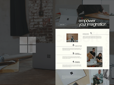 Microsoft Surface landing page. branding design figma graphic design logo microsoft modern motion graphics technology ui website