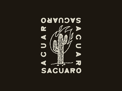 saguaro i american design brand identity cactus cactus logo california desert hot sauce logo nature design print print design rustic rustic design saguaro screen print