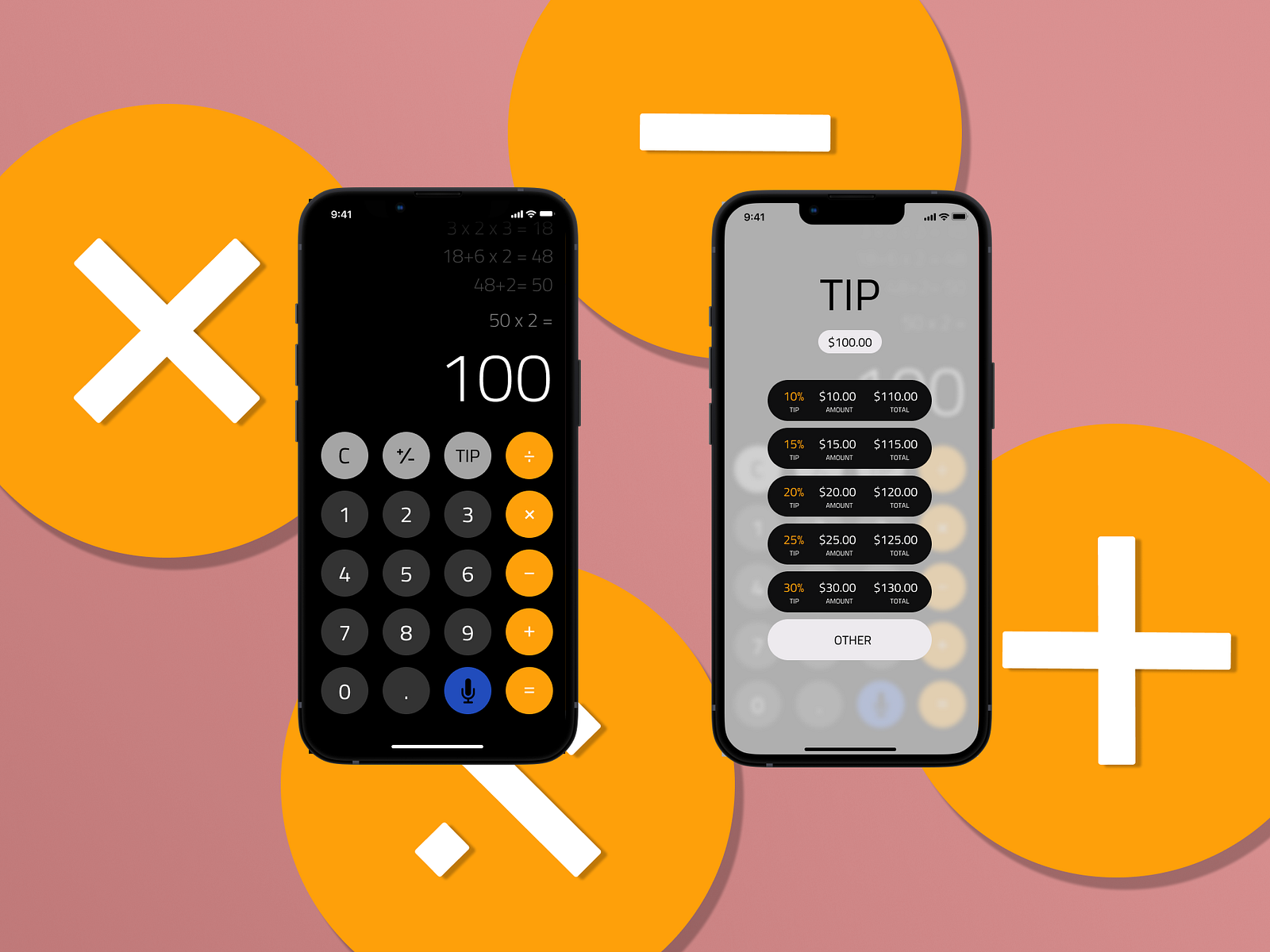 iPhone Calculator Update by Tony Jiganti on Dribbble