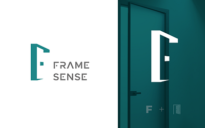 FrameSense - logo for app app branding design door door logo f graphic design illustration letter letter f logo