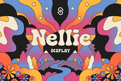 Nellie Display Font Free Download 60s font 70s font bold font display font retro font vintage vintage font