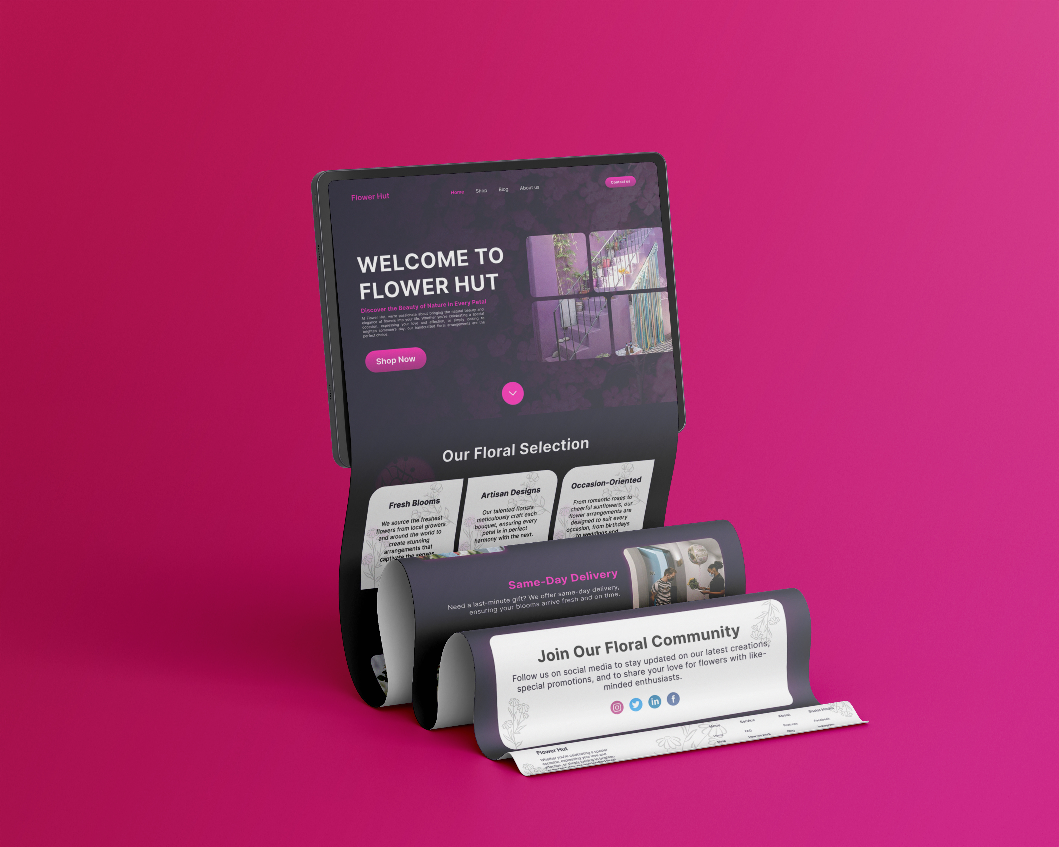 Flower Shop Website UI Design design figma figma designer figma landing page figma prototype figma ui figma ux flower business flower landing page flower shop web page flower shop webiste flower shop website deisgn flower webpage design flower website design landing page landing page design prototype ui ui designer uiux