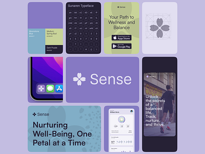 Sense: Visual Identity balance brand identity branding design fitness graphic design logo mobile app logo quetratech sense sport visual identity wellbeing