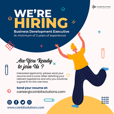 Hiring Post branding graphic design hiring hiring post illustration illustrator post poster